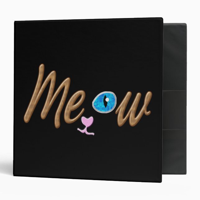 meow - classeur à anneau de gingembre (Devant/intérieur)