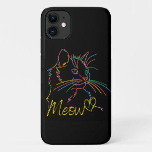 meow colorful cat case for ipone