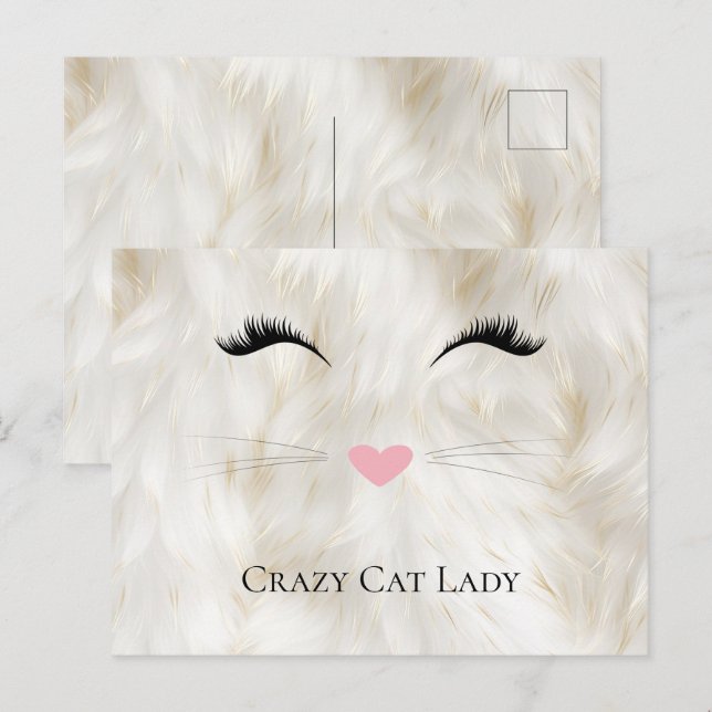 Meow Crazy Cat Lady Postcard (Front/Back)