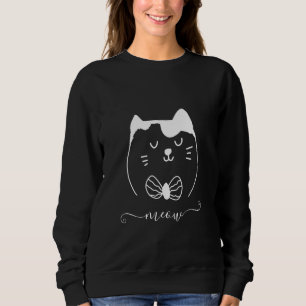 Meow Cute Cat Drawing Sweatshirt