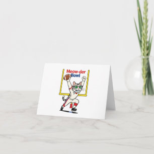 Meow-der Bowl Champion Cat Football  Thank You Card