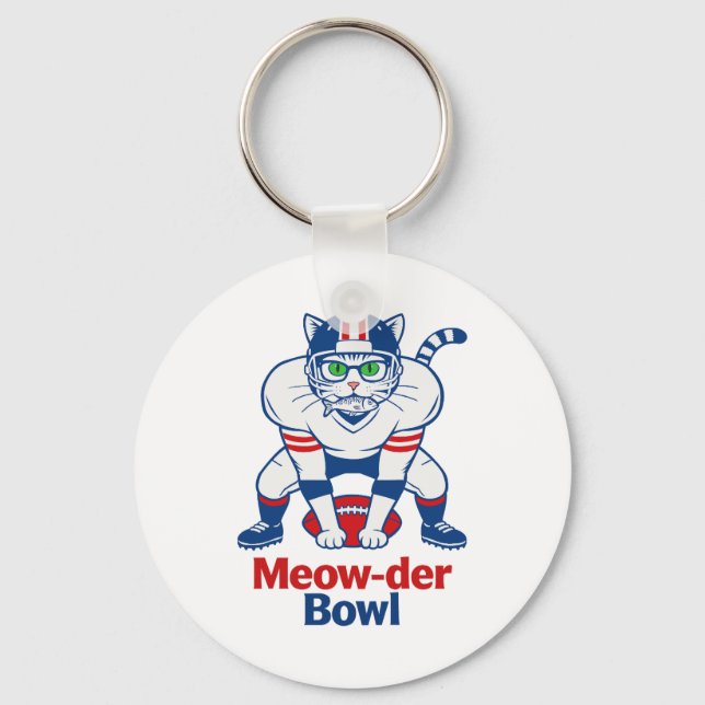 Meow-der Bowl  Keychain (Front)