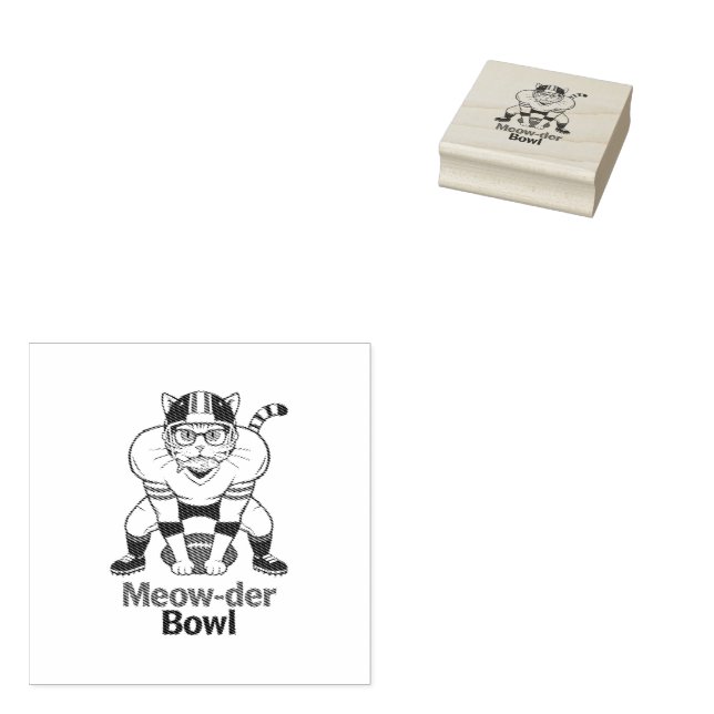 Meow-der Bowl  Rubber Stamp (Stamped)