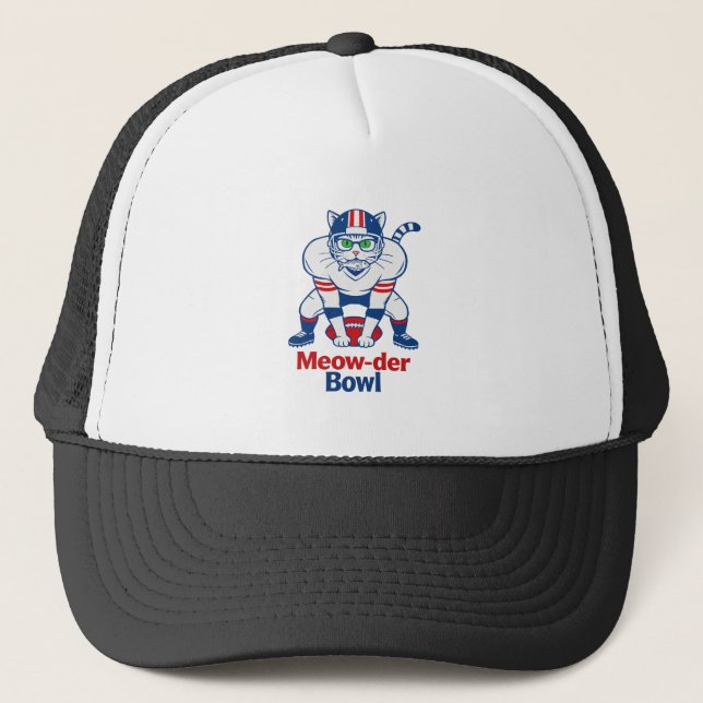 Meow-der Bowl  Trucker Hat (Front)