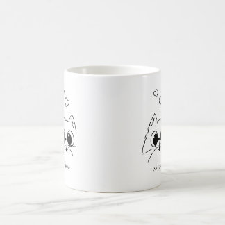 MEOW For Cat Lovers Funny Coffee Mug