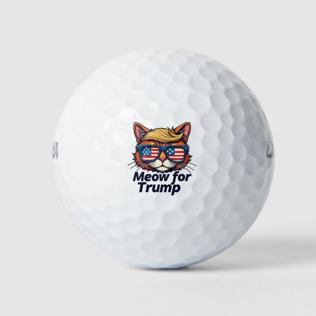 Meow for Trump Make Cats Safe Again  Election Golf Balls (Front)