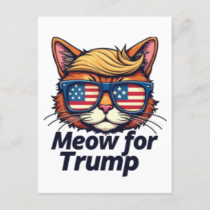 Meow for Trump Make Cats Safe Again Election Postcard