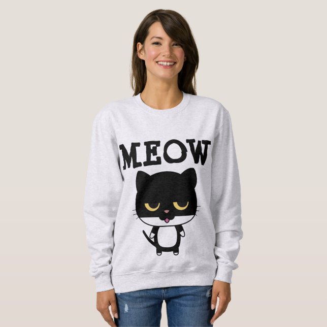 MEOW Funny Cat T-shirts (Front Full)