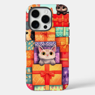 Meow Gift Birthday Tower iPhone 16 Pro Case