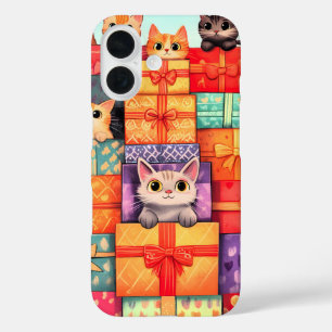Meow Gift Birthday Tower iPhone 16 Case