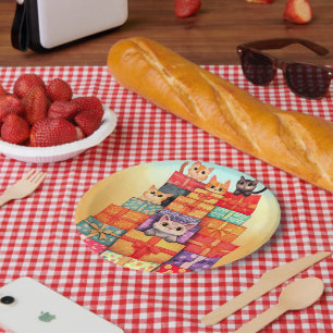 Meow Gift Birthday Tower Paper Plate