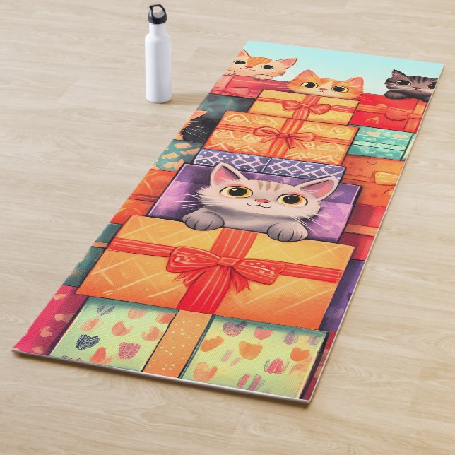 Meow Gift Birthday Tower Yoga Mat (In Situ)