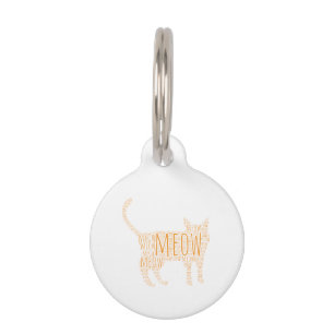 MEOW Ginger Cat Pet Tag