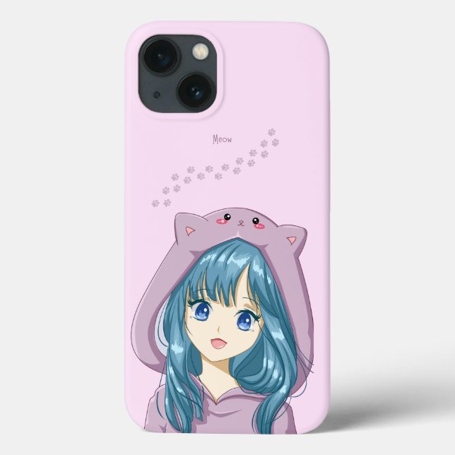 Meow girl iPhone case (Back)