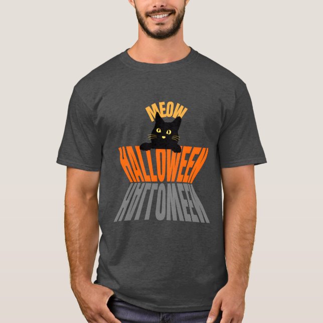 Meow Halloween gift T-Shirt (Front)