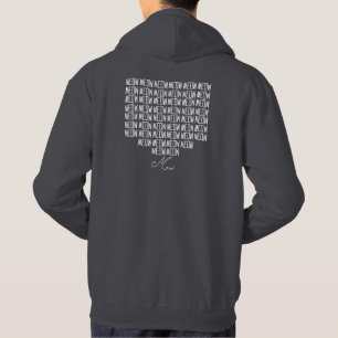 Meow Hoodie - With Stylish, Bold & Cursive Message