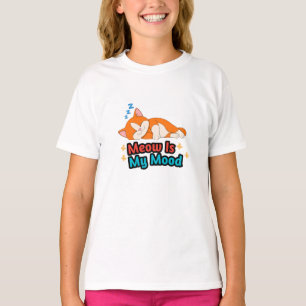 Meow Is My Mood Cat Funny T-Shirt