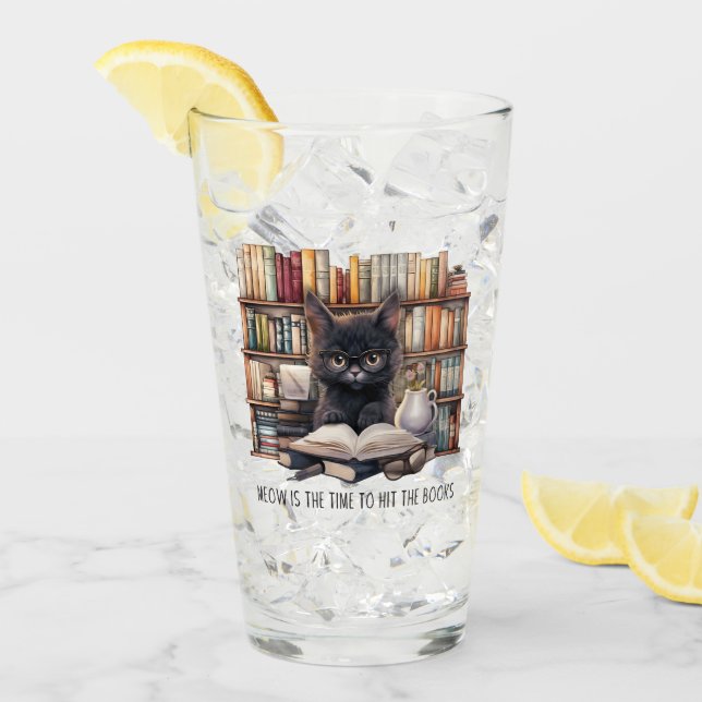 Meow Is The Time To Hit The Books Glass (Front Ice)