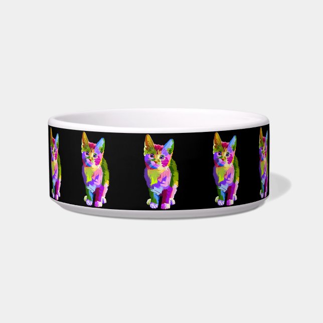meow kitten cat food bowl  (Front)