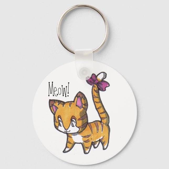 Meow! Kitty Keychain! Keychain (Front)