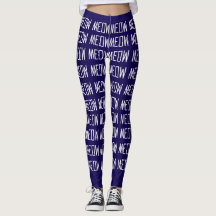 Meow Leggings - Motif de message Meow élégant
