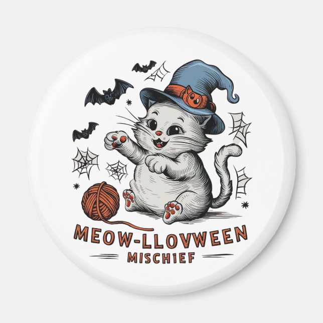 Meow-lloween Mischief Magnet (Front)