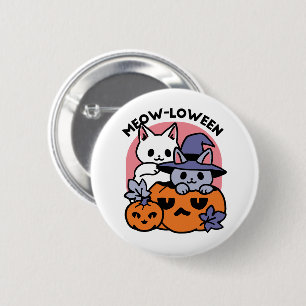 Meow-Loween - Cute Halloween Cat Design 2 Inch Round Button