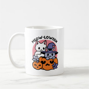 Meow-Loween - Cute Halloween Cat Design Coffee Mug