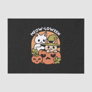 Meow-Loween - Festive Halloween Cat Design Tissue Paper