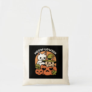 Meow-Loween - Festive Halloween Cat Design Tote Bag