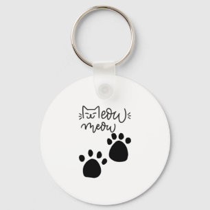 MEOW MEOW CAT LOVERS DESIGN #CatLady #FelineFashio Keychain