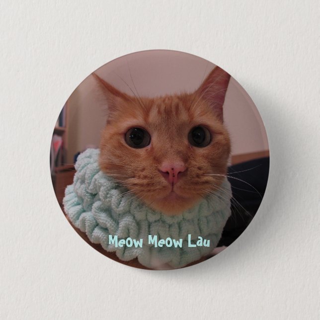 Meow Meow Lau 2 Inch Round Button (Front)