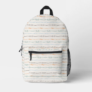 Meow Motion & Colorwaves Printed Backpack