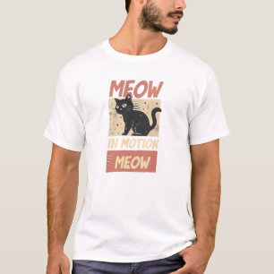 Meow Motion - Unique Conception de T-shirt Chat Ar