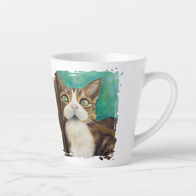Meow Mug with cat painting (Right)