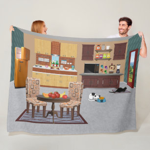 Meow-nificent Kitchen Fleece Blanket