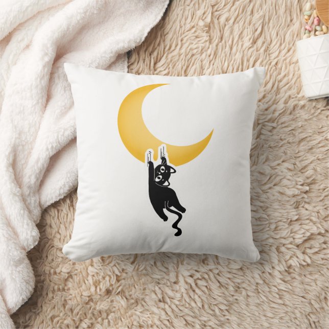 Meow-nlight Throw Pillow (Blanket)