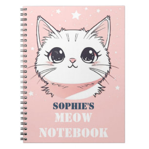 Meow Notebook with Cute Cat