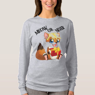Meow or Never - Cat Design T-shirt femme