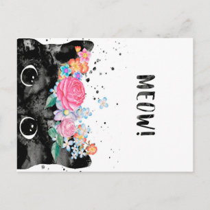 Meow Peeking Cat, Kitten Cat Lover Gift Idea Postcard