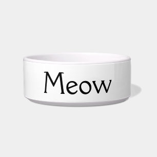 Meow Porcelain Feeding Bowl For Your Cat