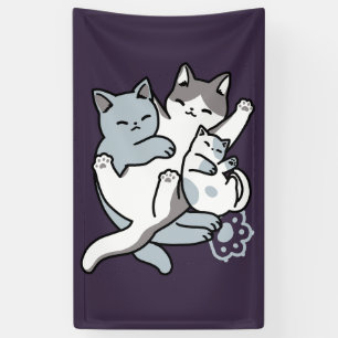 Meow Pounce Snuggle – Cute Sleeping Cats Banner