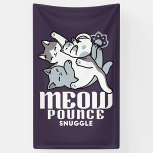 Meow Pounce Snuggle – Cute Sleeping Cats Banner