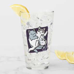 Meow Pounce Snuggle – Cute Sleeping Cats Glass