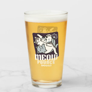 Meow Pounce Snuggle – Cute Sleeping Cats Glass