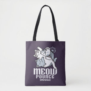 Meow Pounce Snuggle – Cute Sleeping Cats Tote Bag