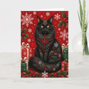 Meow-ry and Bright Christmas Card
