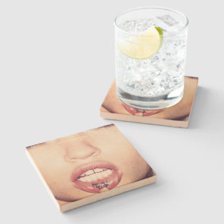 "Meow" Sandstone Stone Coaster