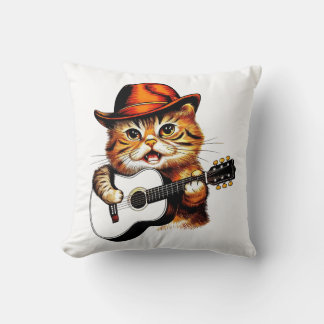 Meow-sic Star Funny Chant Chat Coussin