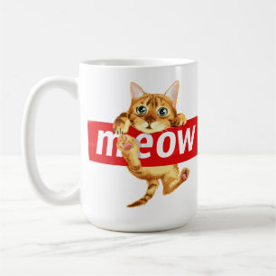 Meow Sign Kitty Design Coffee Mug